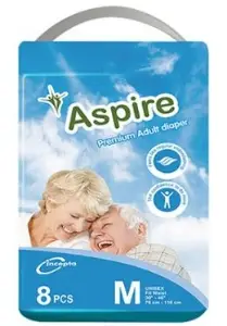Aspire Premium Adult Diaper M Size 8pcs