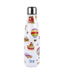 ICY Water Bottle 450 ML Stainless Steeel|Keep Cold and Hot for 12 Hours|BPA Free|Leak Proof|Air Balloon Design|Double-Walled Insulated Inner Steel and Sturdy Outer