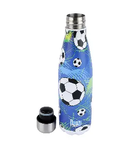 ICY Water Bottle 450 ML Stainless Steel| Keep Cold and Hot for 12 Hours| BPA Free| Leak Proof| Soccer Splash| Double-Walled Insulated Inner Steel and Sturdy Outer
