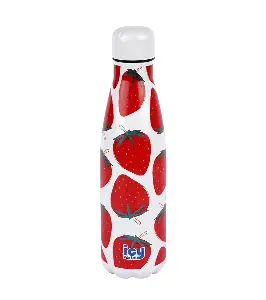 Hot & Cold Stylish SS Cola Water Bottle 450 ML | Leak-Proof with Eye-Catching Spiral Print | Wide Mouth for Effortless Filling | Double-Walled Insulated Inner Steel and Sturdy Outer | Ideal for Daily Hydration at School, Office, Gym | Modern and Eco-Friendly | Berrylicious