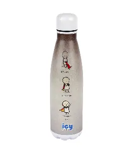 Hot & Cold Stylish SS Cola Water Bottle 450 ML | Leak-Proof with Eye-Catching Spiral Print | Wide Mouth for Effortless Filling | Double-Walled Insulated Inner Steel and Sturdy Outer | Ideal for Daily Hydration at School, Office, Gym | Modern and Eco-Friendly | Get Caped