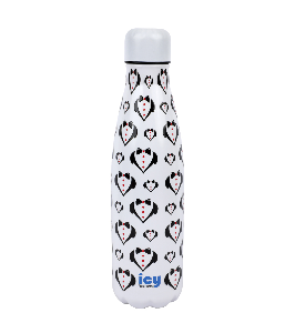 ICY Water Bottle 450 ML Stainless Steel| Keep Cold and Hot for 12 Hours| BPA Free| Leak Proof| Double-Walled Insulated Inner Steel and Sturdy Outer ML |Dapper Hearts