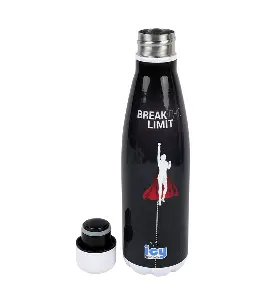 Hot & Cold Stylish SS Cola Water Bottle 450 ML | Leak-Proof with Eye-Catching Spiral Print | Wide Mouth for Effortless Filling | Double-Walled Insulated Inner Steel and Sturdy Outer | Ideal for Daily Hydration at School, Office, Gym | Modern and Eco-Friendly | Cape Crusader