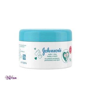International European product Skin care Johnsons Milk + Rice cream used for baby - 50 gm