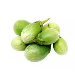 Sobuj Gol Begun 1kg (Green Round Brinjals)